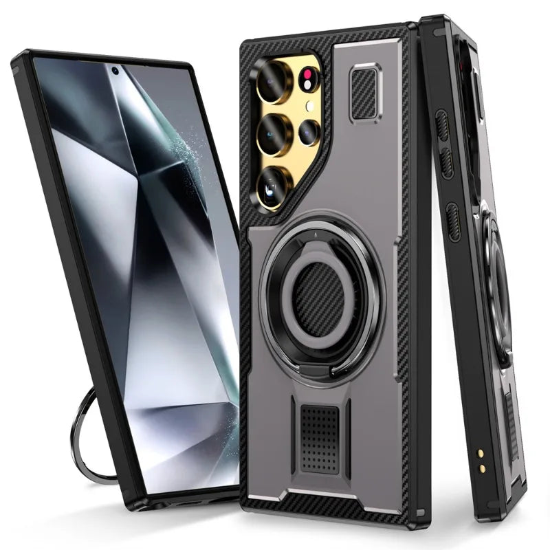 Armor Case with Rotatable Metal Stand for Samsung Galaxy S24 Series