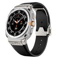 Metal No Gaps Curved End Silicone Strap for Samsung Galaxy Watch Ultra