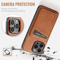 Luxury Leather Removable Wallet Phone Case for iPhone 15 Series