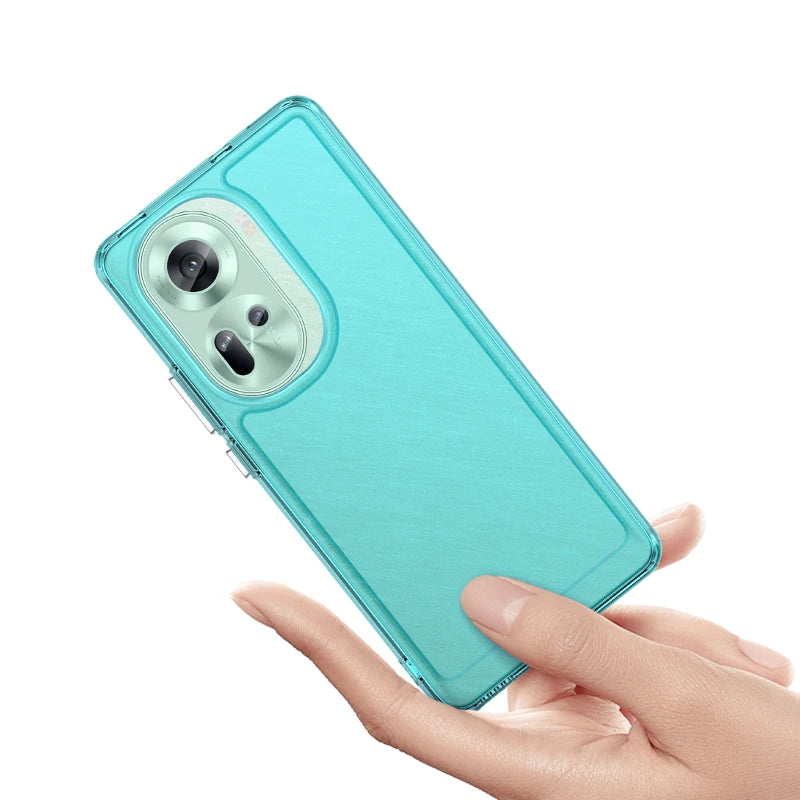 Transparent TPU Luxury Silicone Soft Bumper Phone Protector Case for OPPO Reno 11