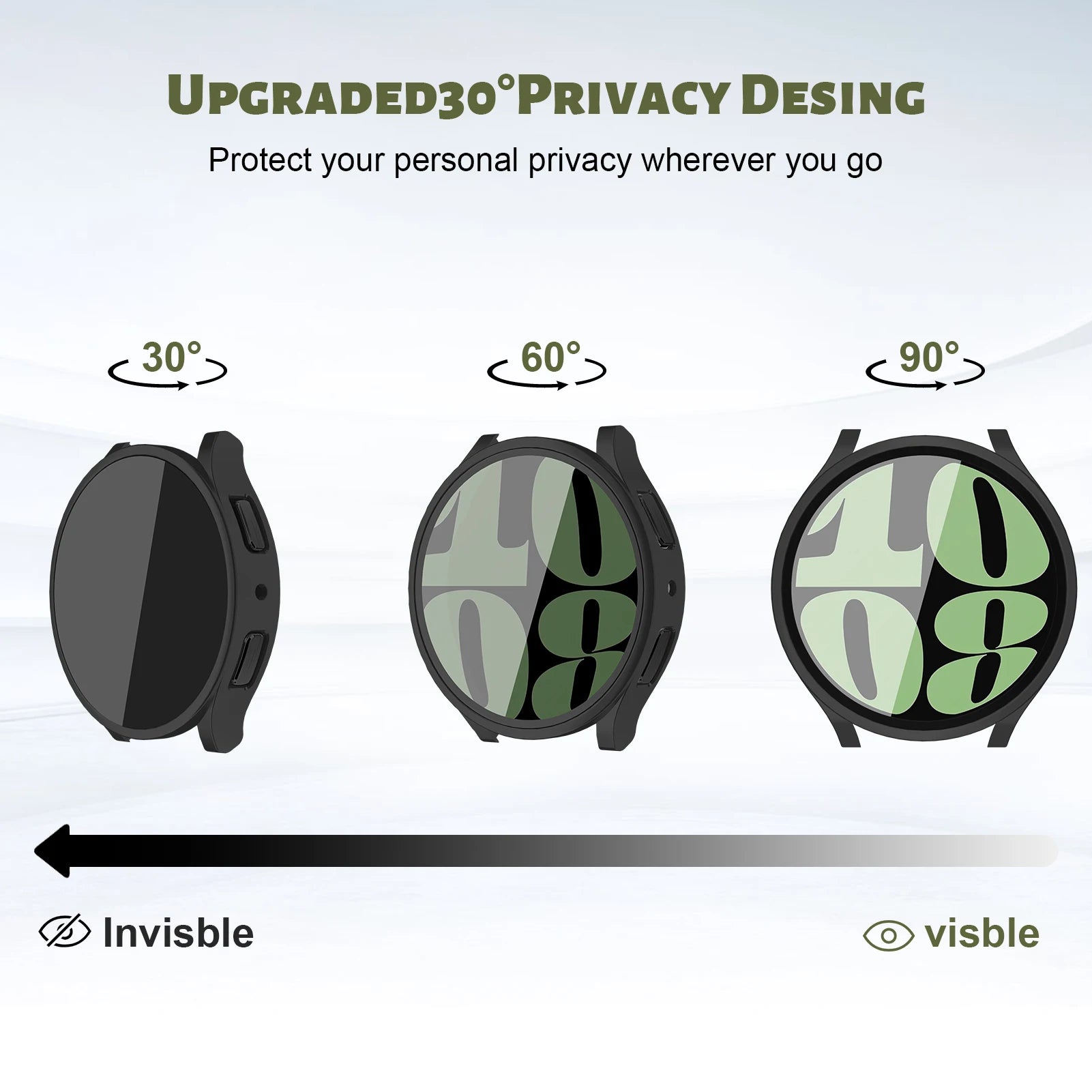 Tempered Glass Privacy Case for Samsung Galaxy Watch 6 – Ultimate Protection