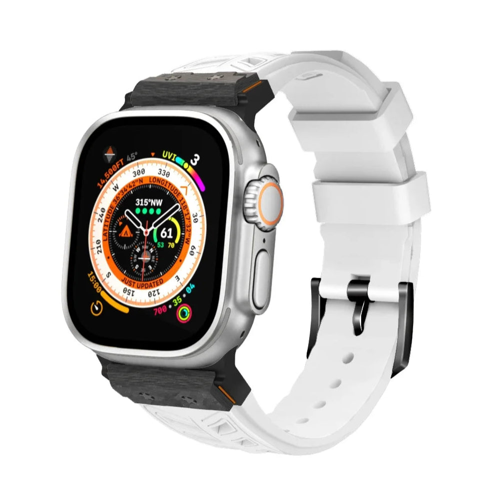 Carbon Fiber Fluororubber Strap for Apple Watch