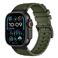 Silicone and Metal Hybrid Strap for Apple Watch Ultra