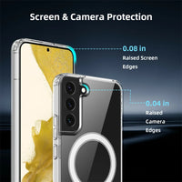 Magnetic Wireless Charging Transparent Phone Case for Samsung Galaxy S23 Series