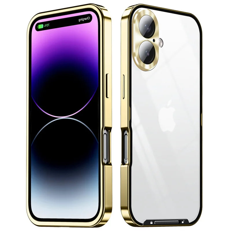 Premium Clear Case with Aluminum Lens Protector for iPhone 16 Series