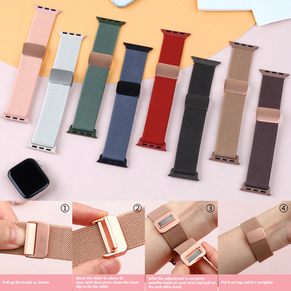 Nylon Magnetic Strap for Apple Watch