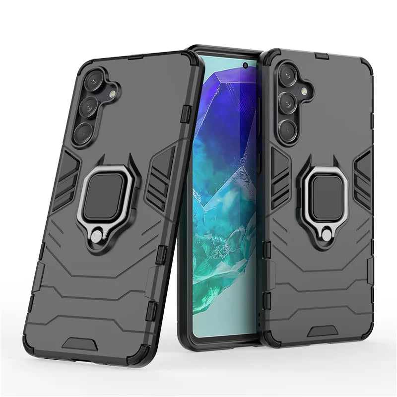 Ring Holder Armor Bumper Shield Protective Phone Case for Samsung Galaxy M55