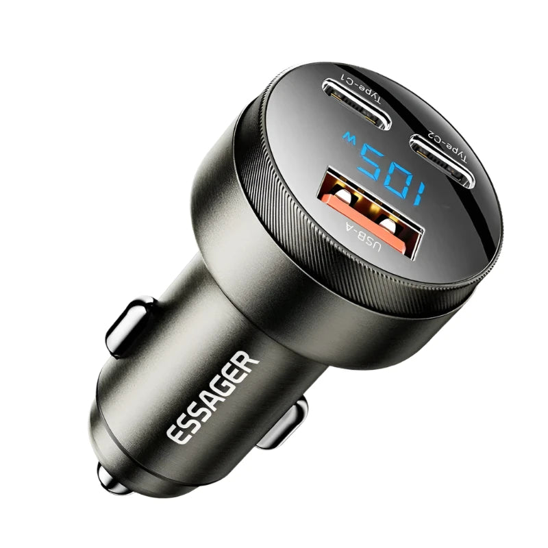 Essager 105W Car Charger with Digital Display