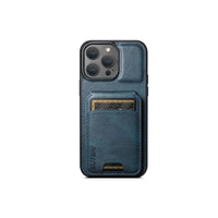 Shockproof Leather Wallet Case with Card Slots for iPhone 16 Series