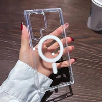 Transparent Slim Magnetic Case for Samsung Galaxy S24 Series