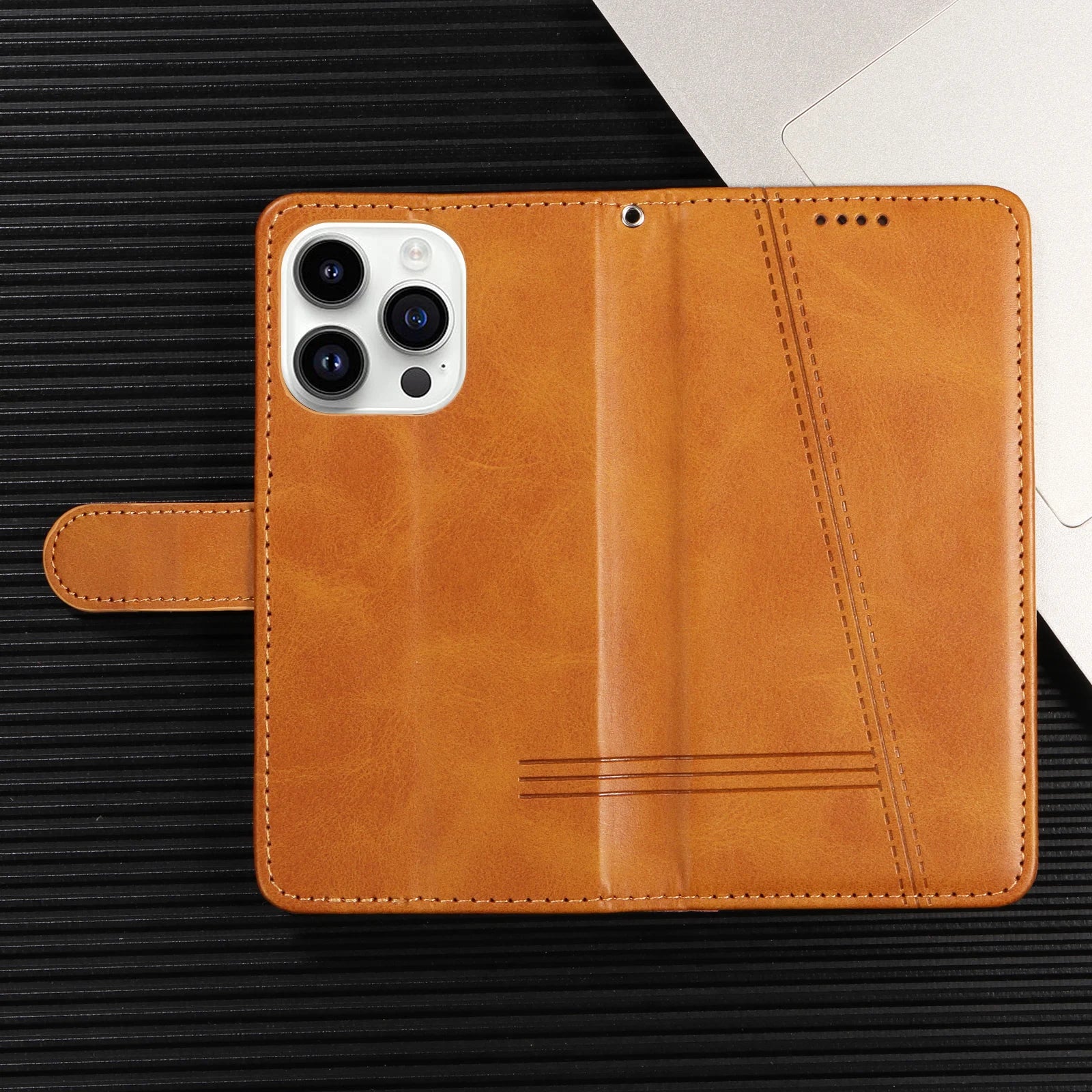 Flip Leather Card Slot Wallet Case for iPhone 15 Series