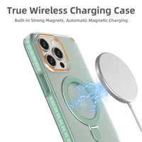 Magnetic 2-in-1 PC+TPU Shockproof Phone Case with Kickstand for iPhone 15 Series