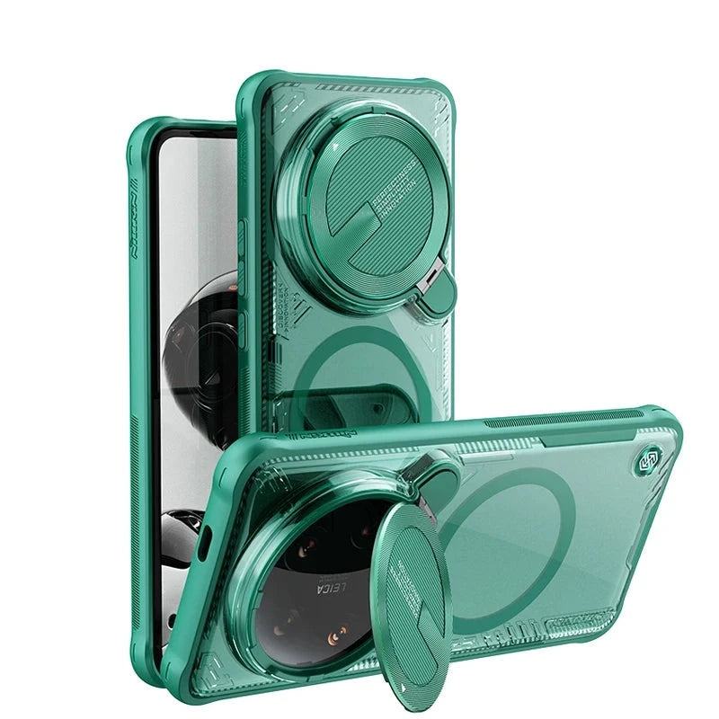 Xiaomi 14 Ultra Magnetic Transparent Clear Case with Flip-style Camera Lens Stand