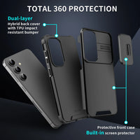 Fashionable Shockproof Case with Camera Slider for Samsung Galaxy S25 Series