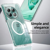 Magnetic Transparent Matte Hard PC Shockproof Semitransparent Back Case for OnePlus 12