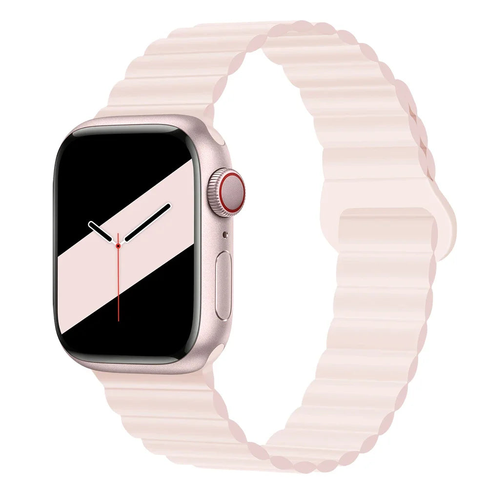 Lightweight Silicone Magnetic Band for Apple Watch