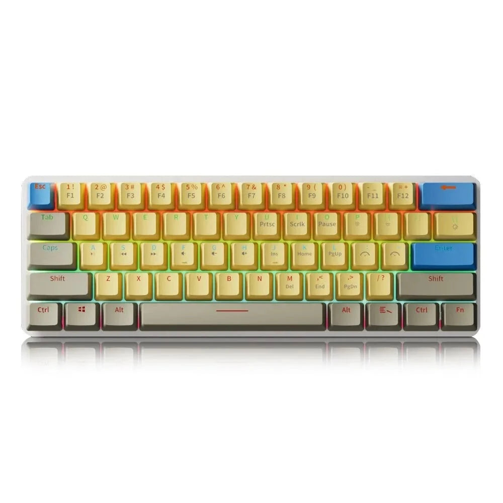 MUCAI 61-Key USB Wired Mechanical Keyboard