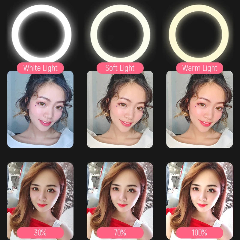 13" Selfie Ring Light with Tripod Stand & Phone Holder