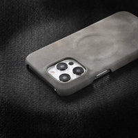 Ultra-Thin Magnetic Matte PU Leather Case for iPhone 16 Series