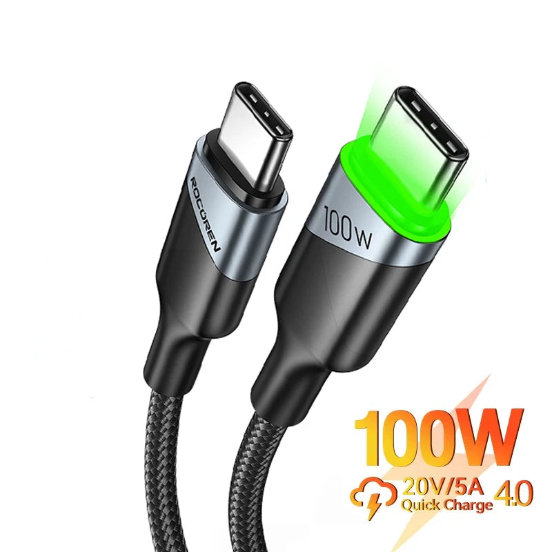 Rocoren 100W PD Fast Charging USB-C Cable