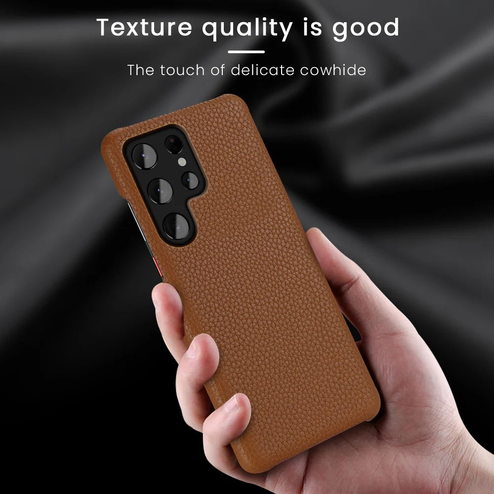 Genuine Leather Phone Case for Samsung Galaxy S24 Series