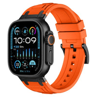 Silicone and Metal Hybrid Strap for Apple Watch Ultra