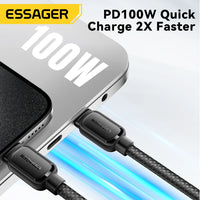 Essager PD 100W Magnetic Suction Type C to Type C Fast Charging Cable