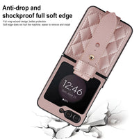 Elegant Leather Wrist Strap Phone Case for Samsung Galaxy Z Flip 6