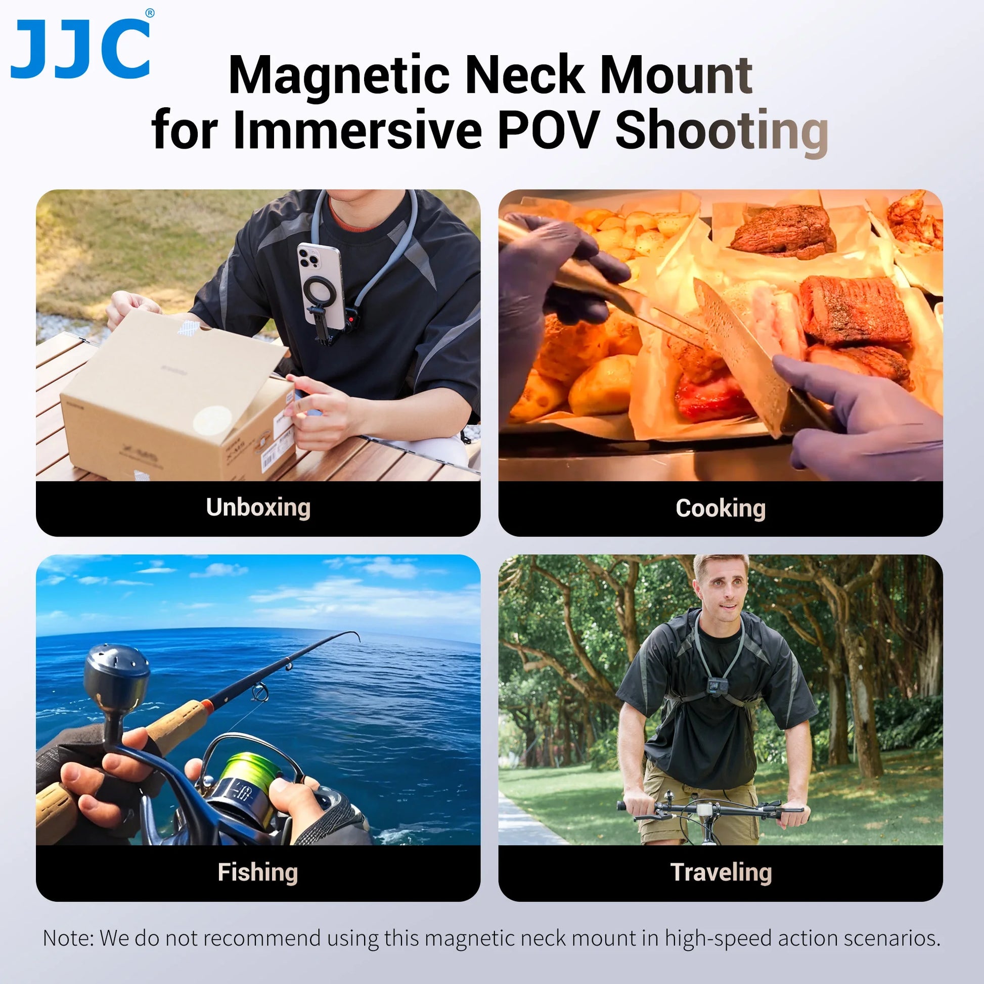 JC Magnetic Neck Holder for Action Camera & Phone