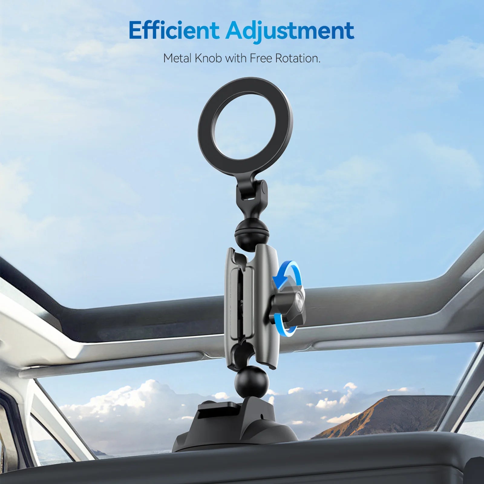 Magnetic Car Phone Holder with Suction Cup