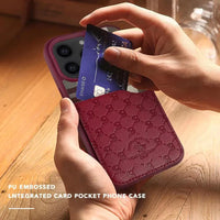 Exquisite 3D Embroidered Leather Case for Apple iPhone 14 Series
