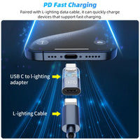 FONKEN USB-C Male to Lightning Female Adapter