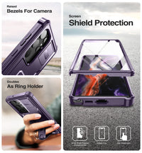 Full Body Heavy Duty Military Grade Protection Case with Built-in Screen Protector and Kickstand for Samsung Galaxy S23 Ultra