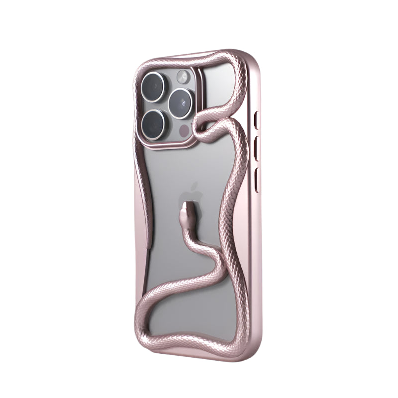 Electroplated 3D Snake Bumper Case for iPhone 16 Series