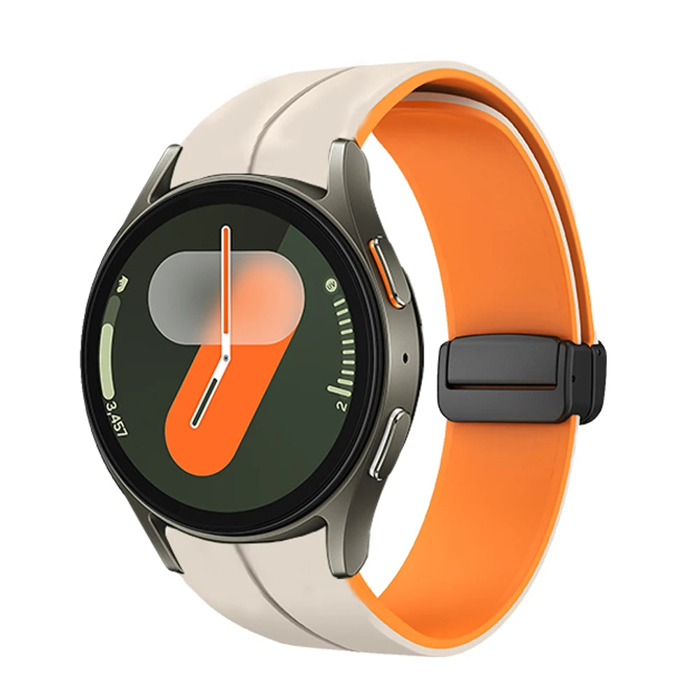 Two-Tone Magnetic Buckle Strap for Samsung Galaxy Watch 7 - Stylish & Secure