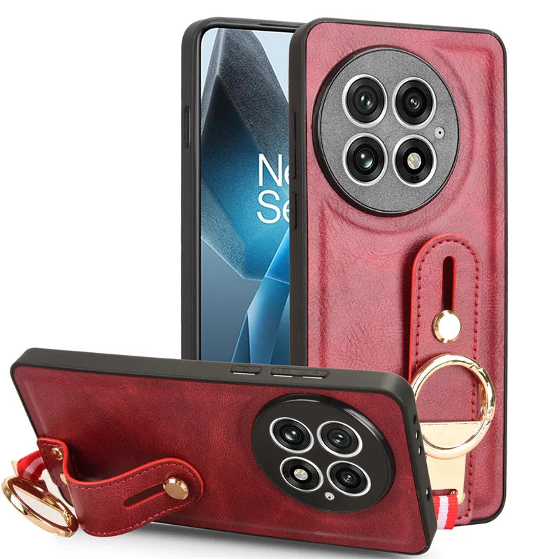 Luxury Leather Case with Wristband for OnePlus 13