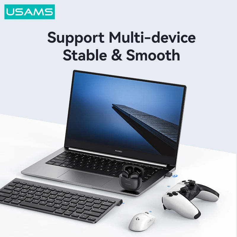 USAMS USB Bluetooth 5.3 Adapter Dongle for PC/Laptop