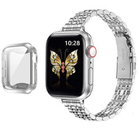 Slim Elegant Metal Strap and Protective Case for Apple Watch