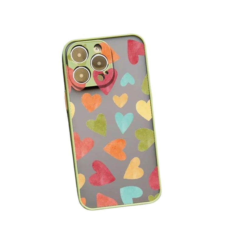 Hearts Print Shockproof Phone Case for iPhone 15 Series