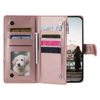 Zipper Wallet Flip Leather Phone Case with Long Lanyard for Samsung Galaxy S23 Series