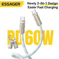 Essager 60W USB-C to Type-C Lanyard Charging & Data Cable