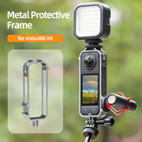 Metal Rabbit Cage Protective Frame with Cold Shoe for Insta360 X4