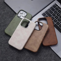 Luxury Leather MagSafe Case for iPhone 16 Series