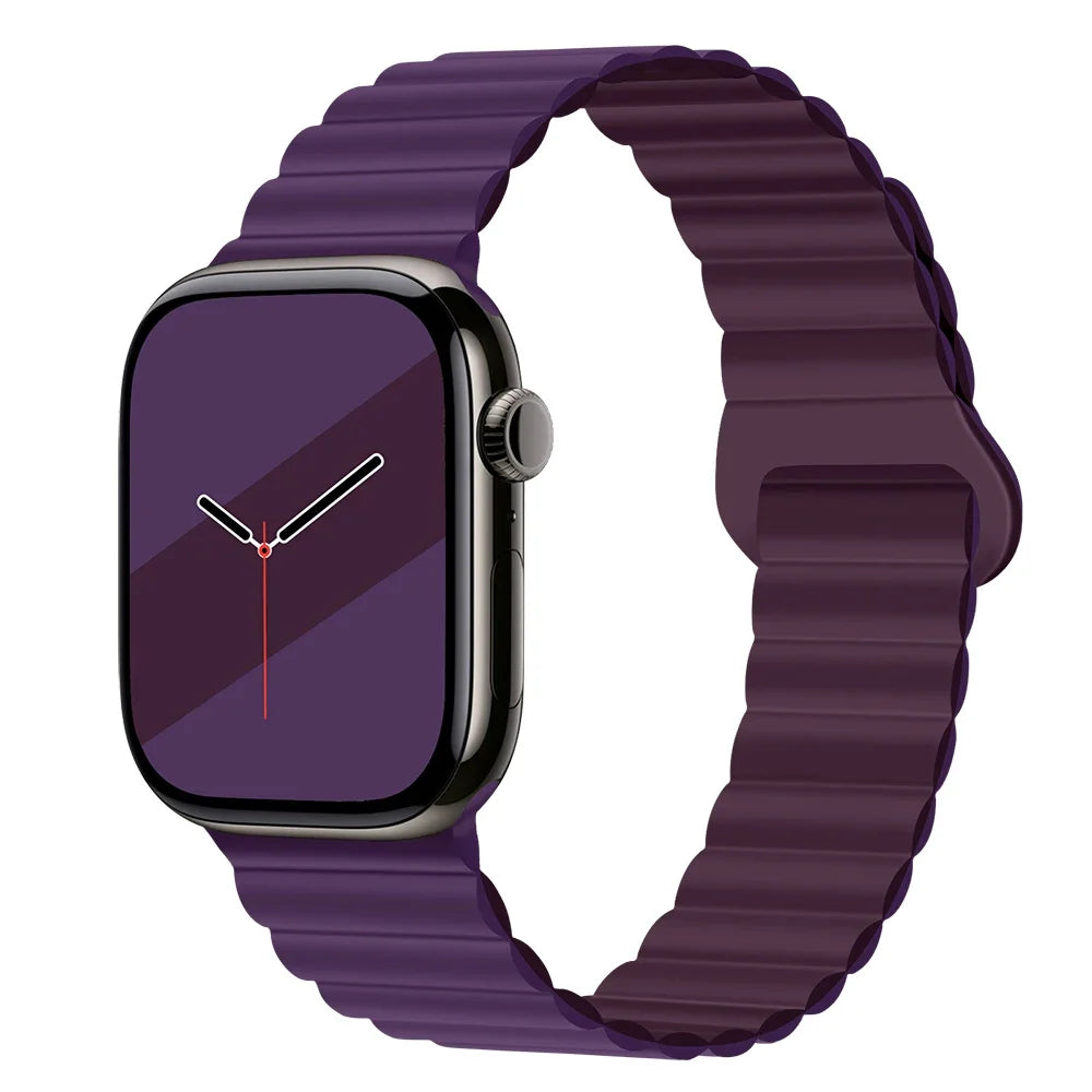 Lightweight Silicone Magnetic Band for Apple Watch