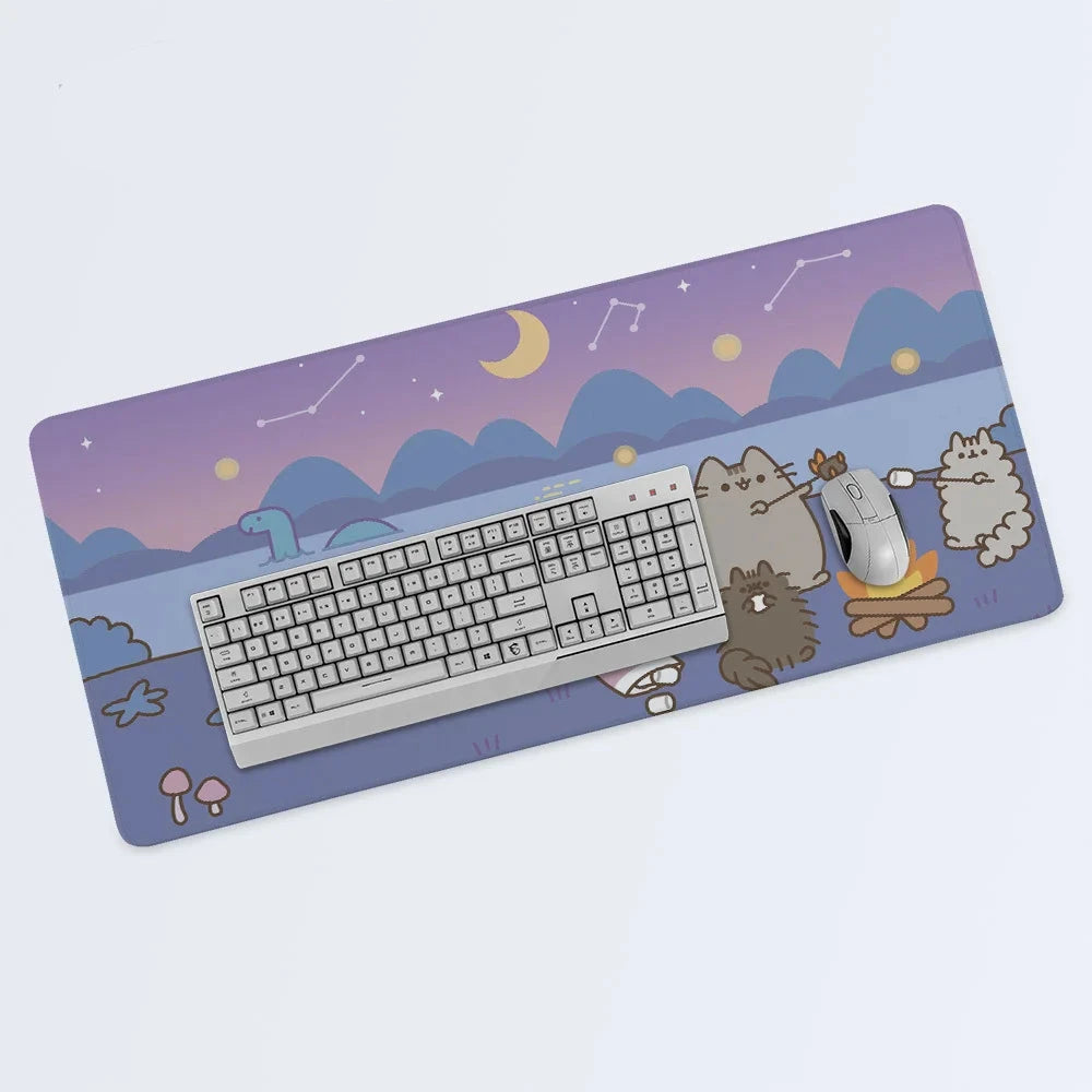 Cute Cartoon Cat Gaming Mouse Pad