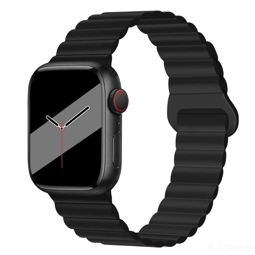 Lightweight Silicone Magnetic Band for Apple Watch