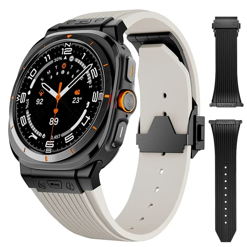 Hybrid Stainless Steel and Silicone Band for Samsung Galaxy Watch Ultra