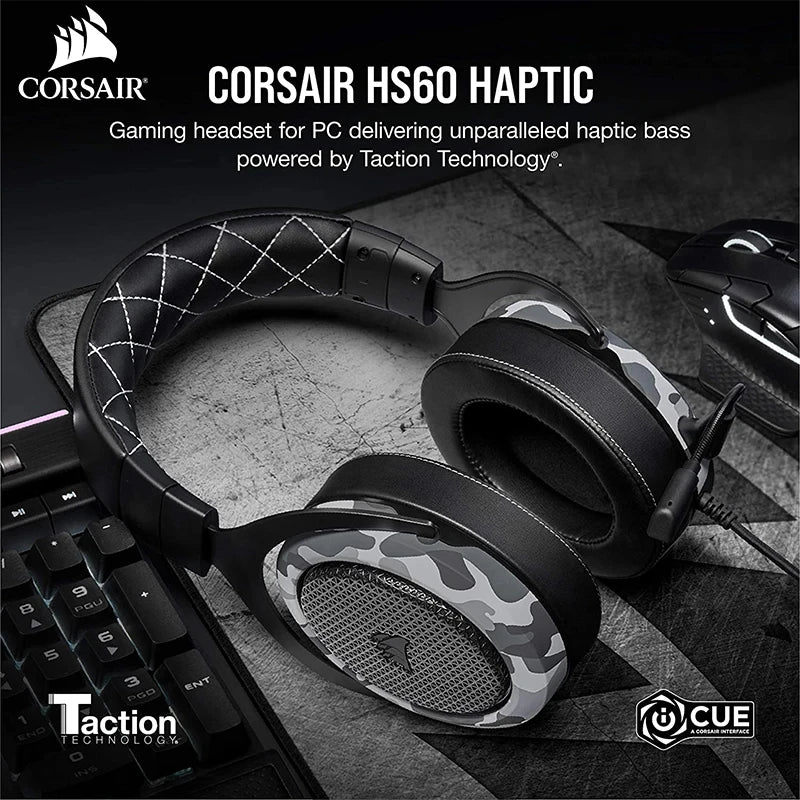 Corsair HS60 Haptic Stereo Gaming Headset with Haptic Bass