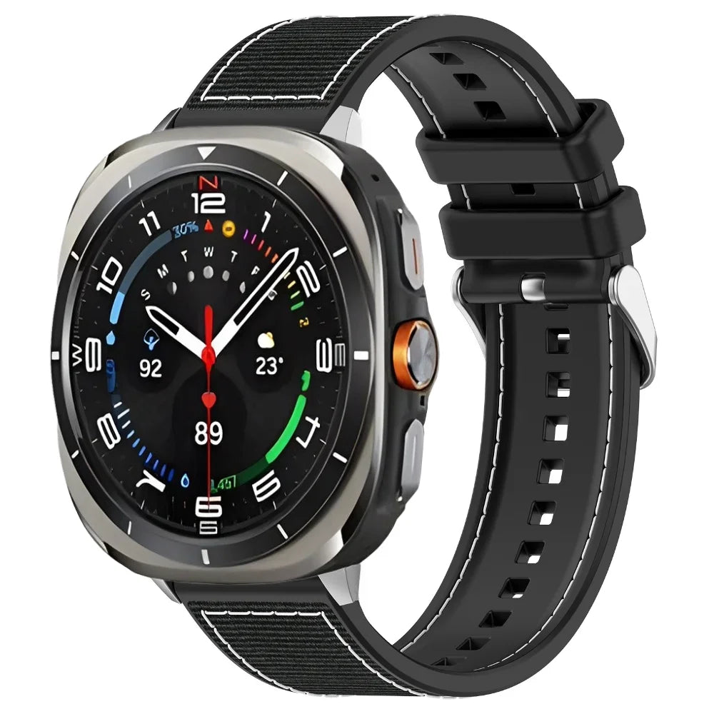 Silicone Nylon Composite Braided Strap for Samsung Galaxy Watch Ultra