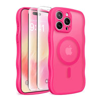 Shockproof MagSafe Case with Curly Frame Design for iPhone 15 Pro Max